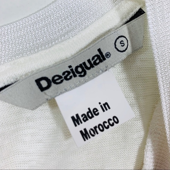 Desigual white script signature lace tank - Picture 5 of 8